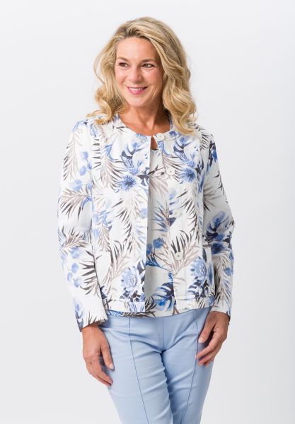 Leichtjacke mit sommerlichem Blütenprint
