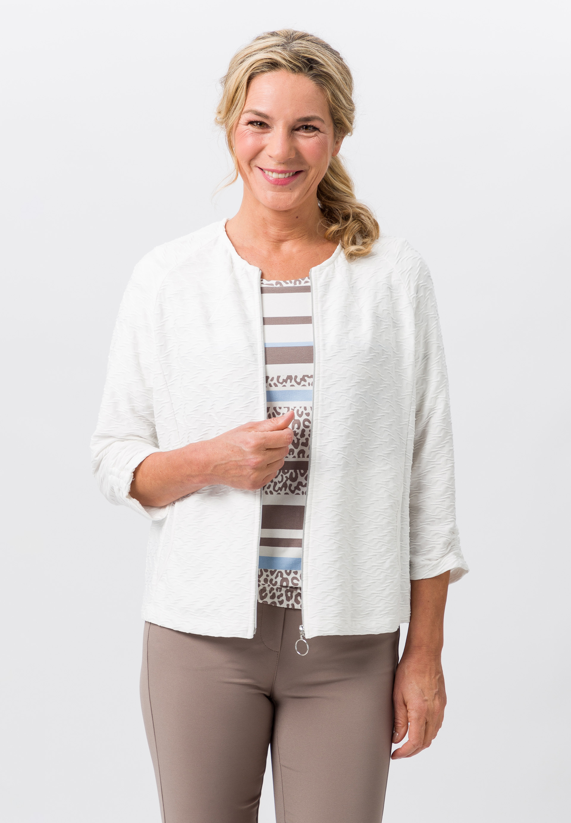 Jerseyjacke mit dekorativer Armsaum-Raffung | Blazer &amp; Jacken ...