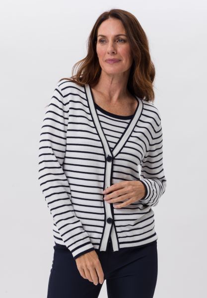 Fijn gebreid jack in een casual, sportieve twee-in-een look