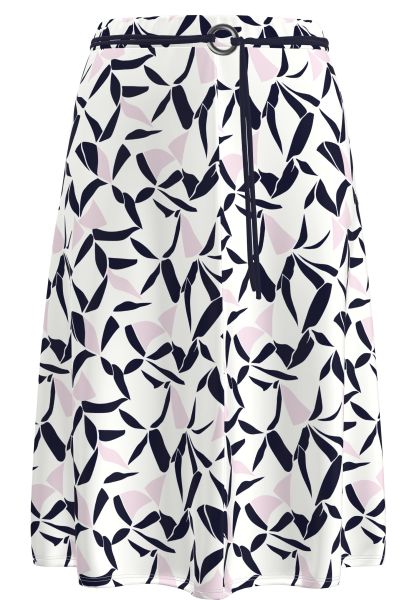 A-Linien Rock mit floralem Print