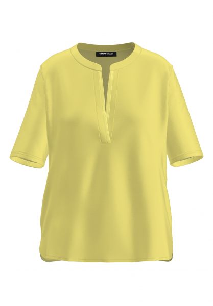 Blusenshirt mit geschlitztem Rundhalsausschnitt