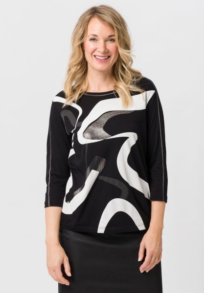 Shirt mit Print in Folienoptik
