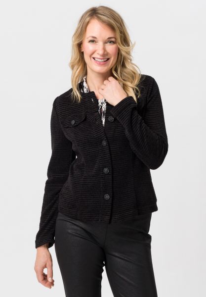 Strickjacke mit Fake-Brustklappen