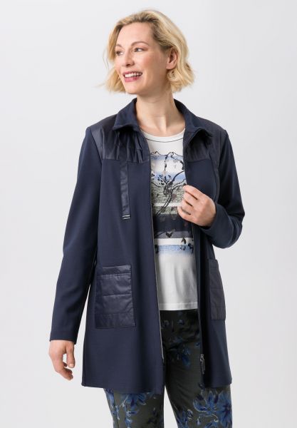 Longjacke mit variablem Kragen