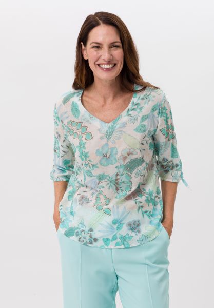 Bluse mit sommerlichen Blumenprint