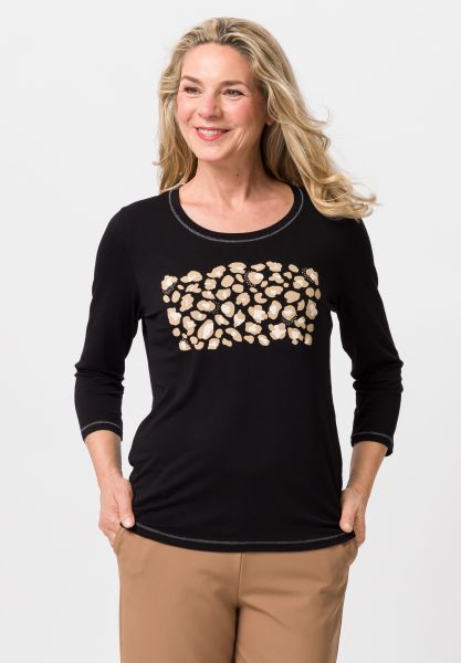 Shirt met modern printmotief